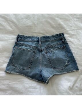 Classic High-Rise Denim Shorts in Blue